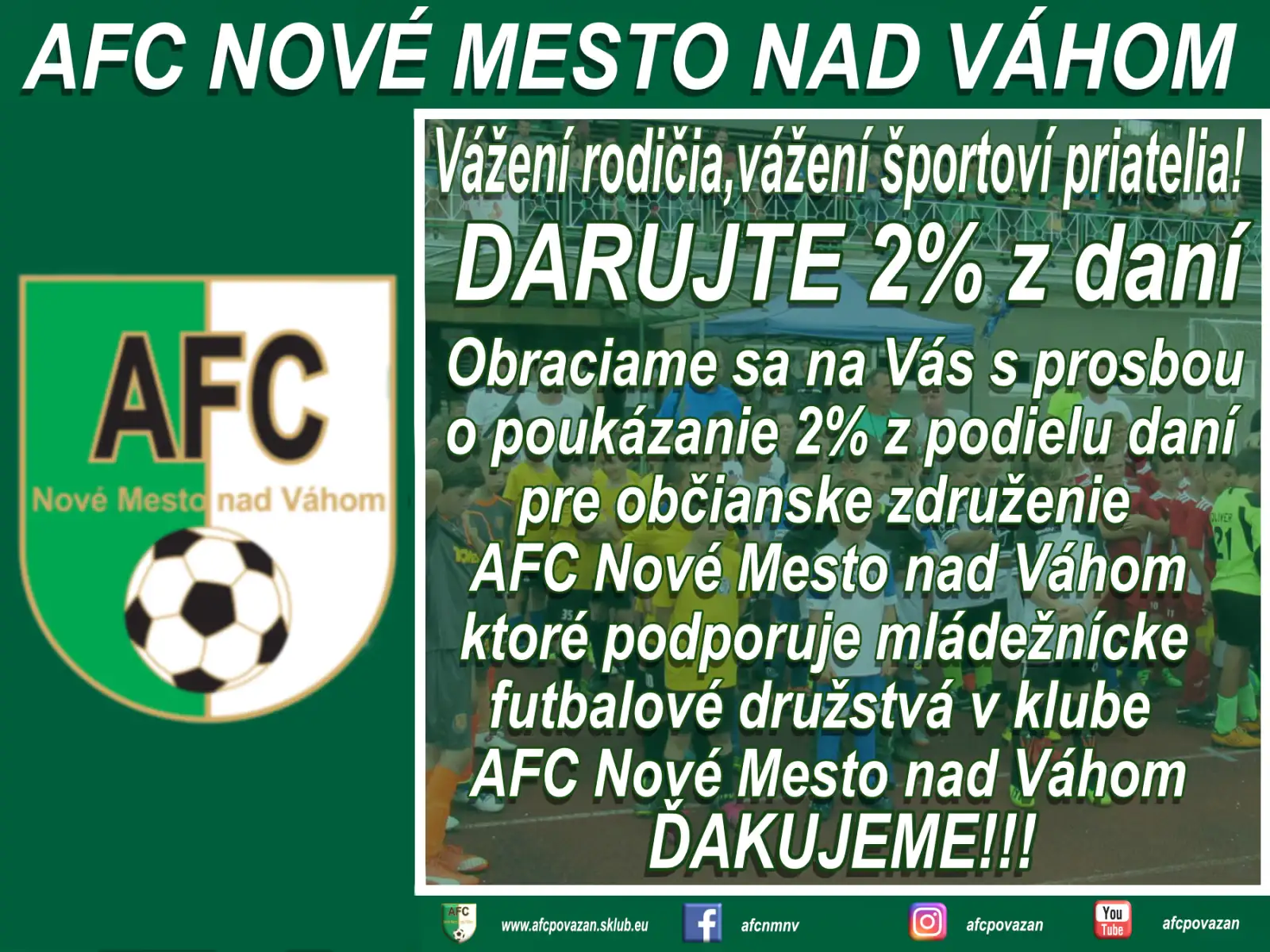 Darujte 2 % z dane.Ďakujeme